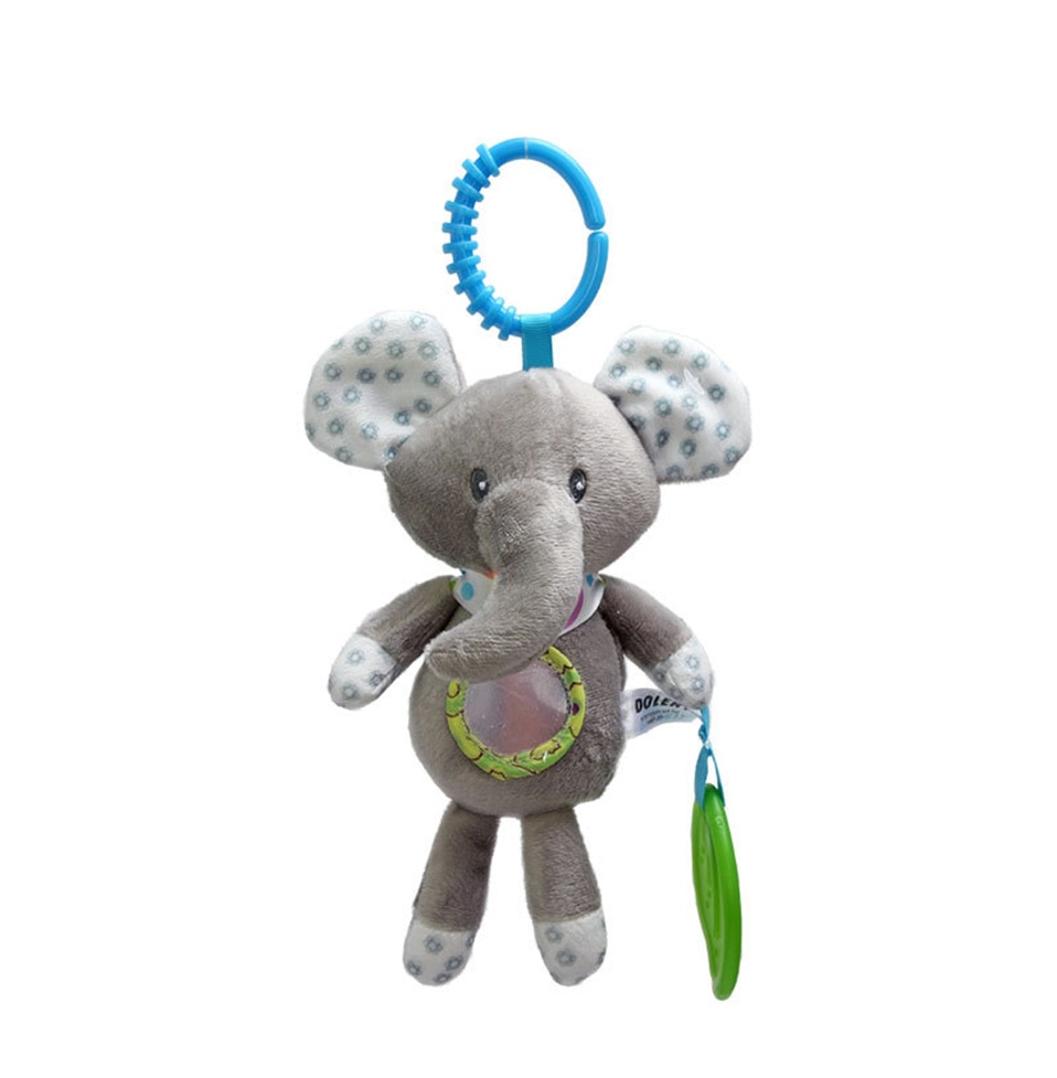 Baby Rattles Stroller Hanging Soft Toy mobile Bed Cute Animal Doll Elephant Rabbit Dog Baby Crib Hanging Bell Toys for 0-12month